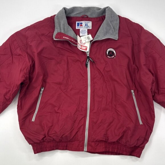 Alabama Crimson Tide Jacket Mens XL Fleece Lined Thick Full Zip Russell NEW